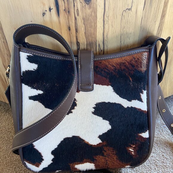 Coach Hadley Convertible Crossbody Bag With Cow Print And Tassel CCC87 - Picture 5 of 9